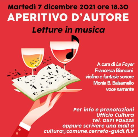 Evento culturale"Aperitivo d'Autore" a cura di Le Foyer del 17.12.2021
