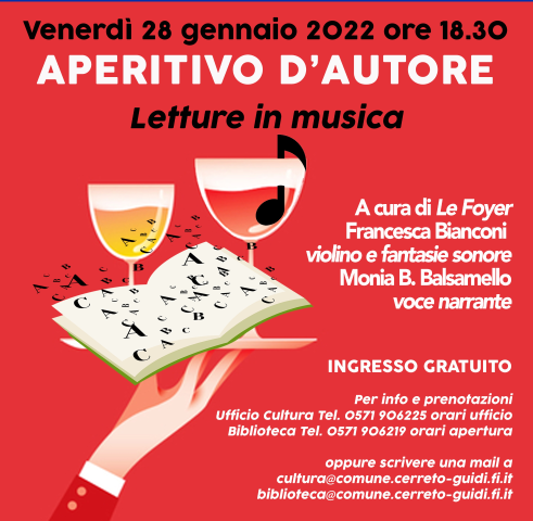 Evento culturale "Aperitivo d'Autore" di Le Foyer del 11.02.2022